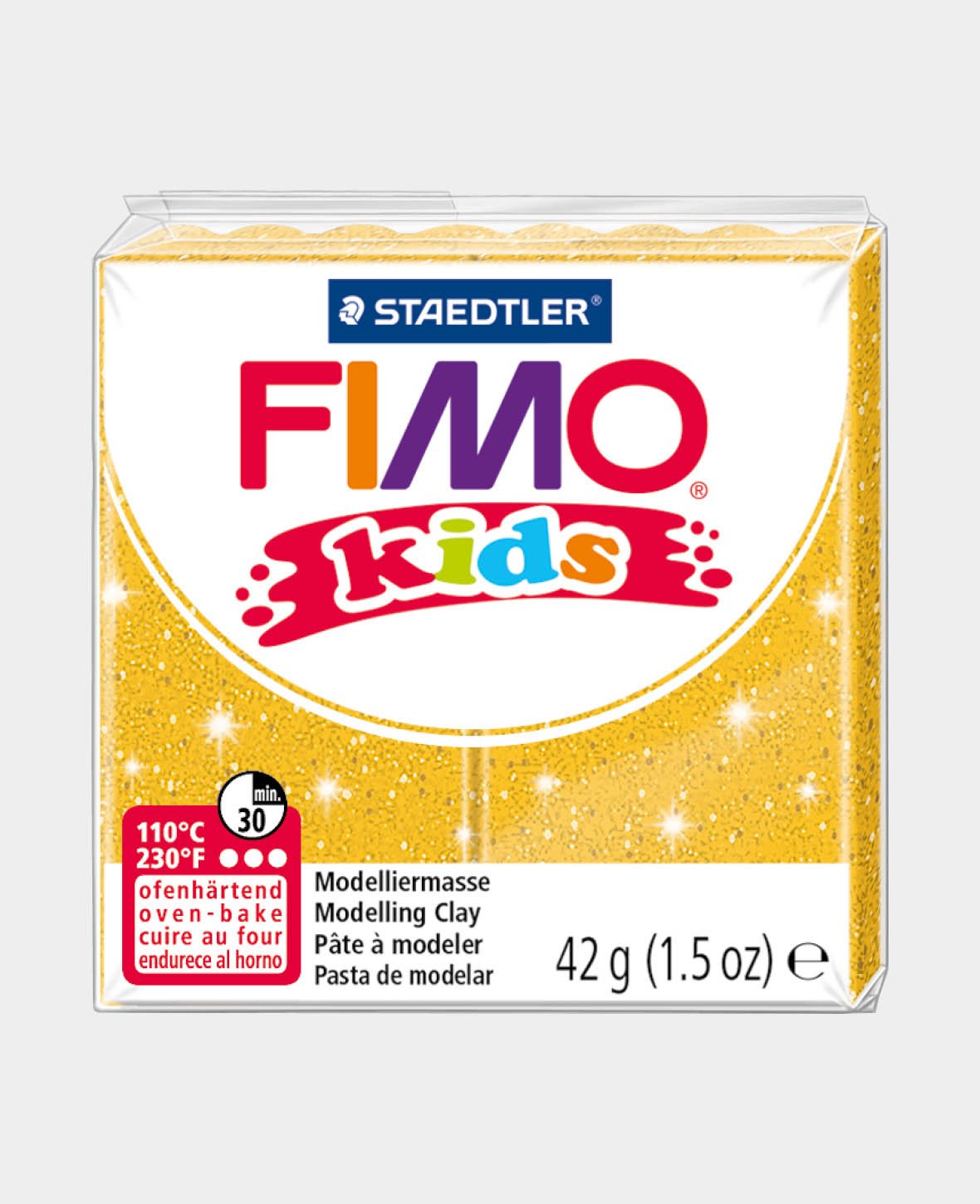 FIMO® kids Pain d'argile, or pailleté