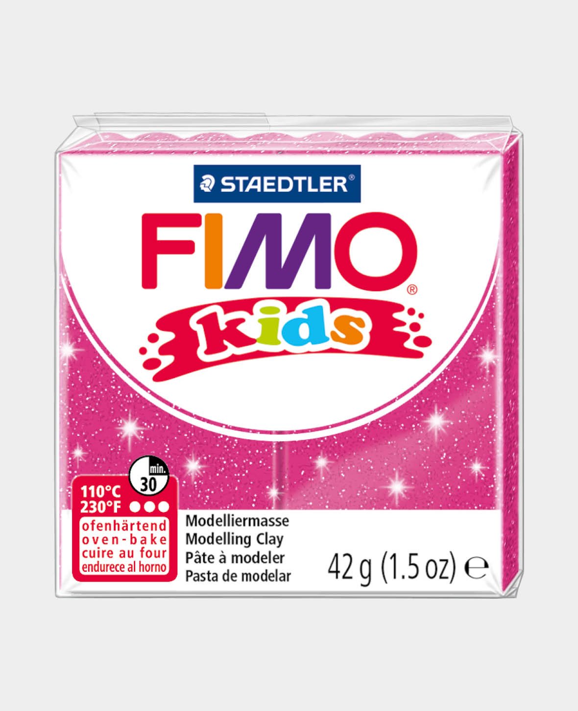 FIMO® kids Standard block, glitter pink