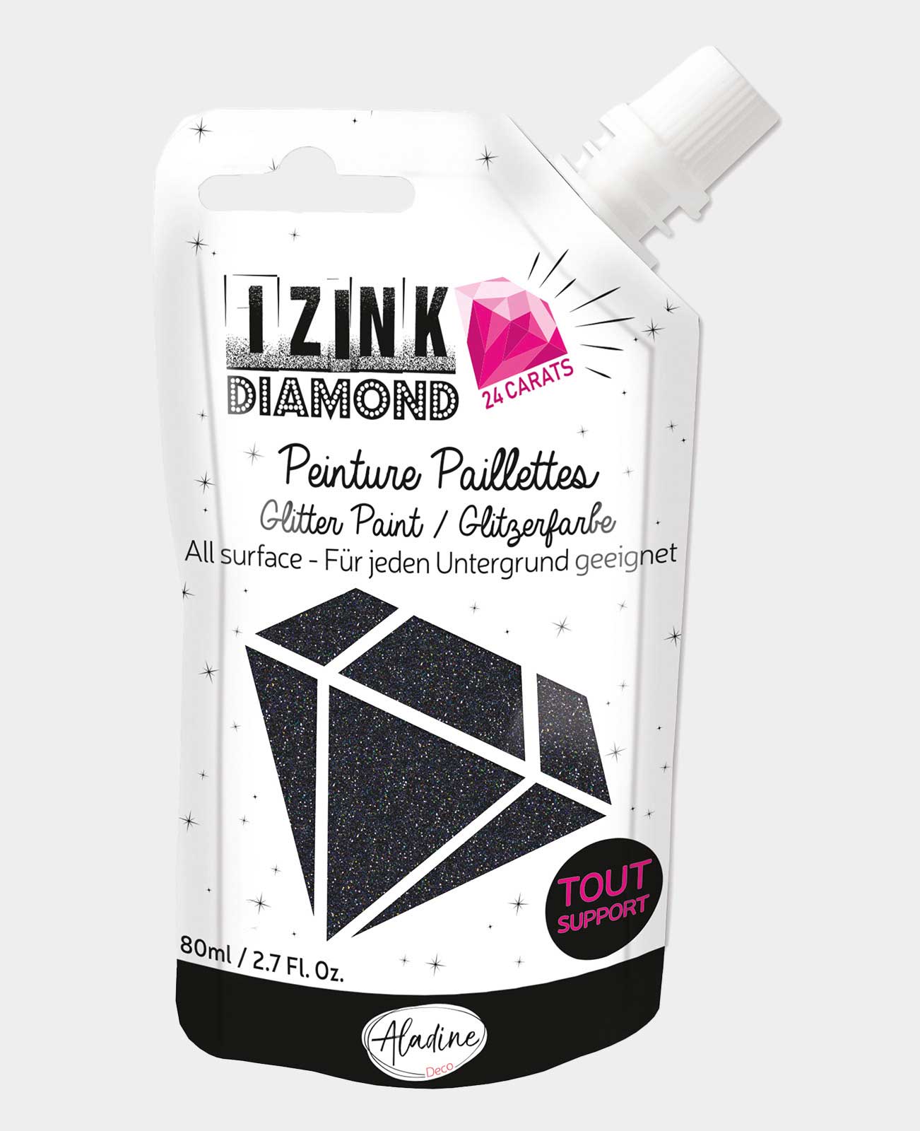 IZINK Diamond 24 Carats Black, 80ml