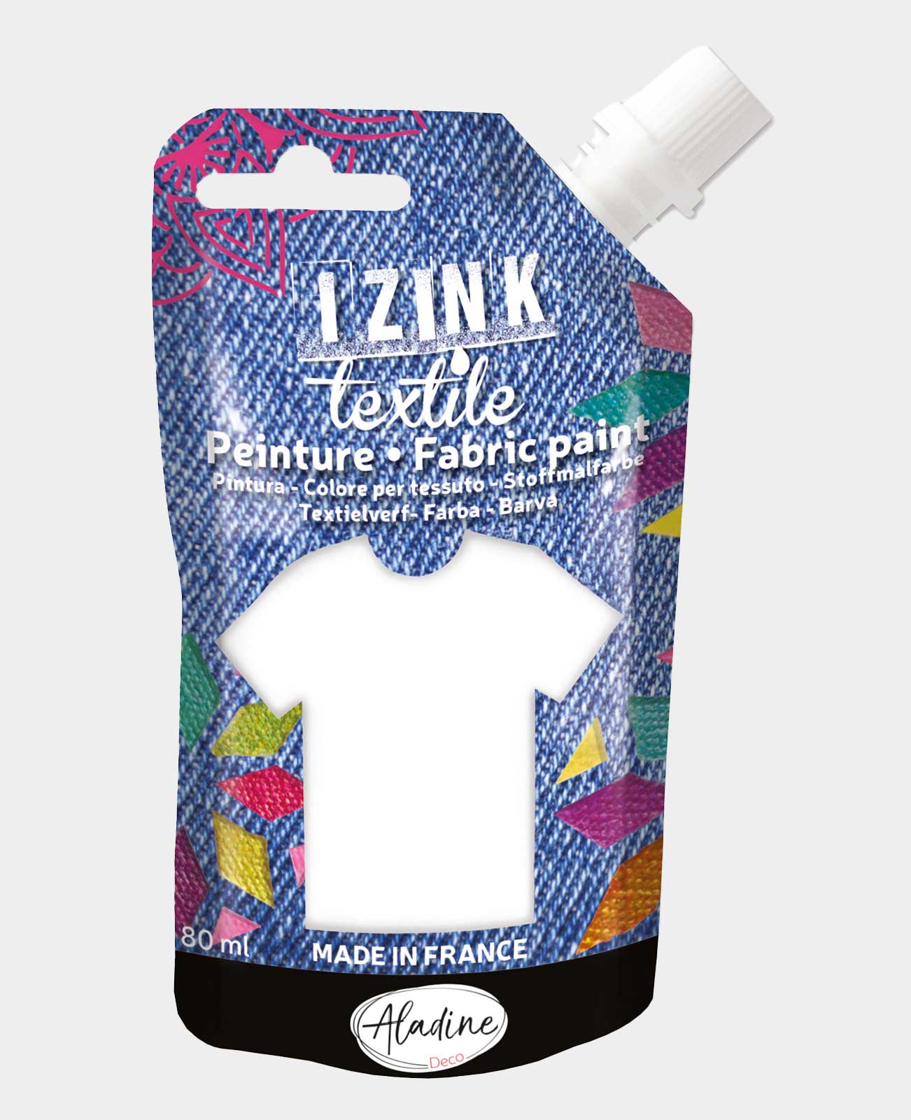 IZINK Textilfarbe weiss, 80ml