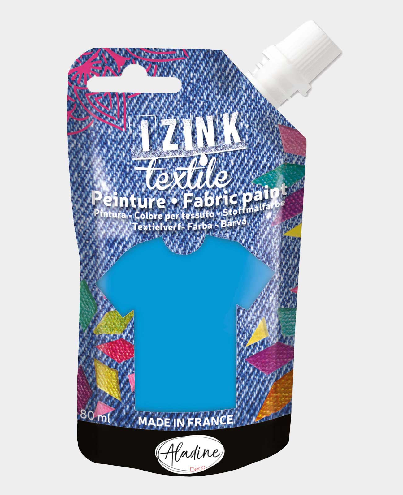 IZINK Textilfarbe blau, 80ml