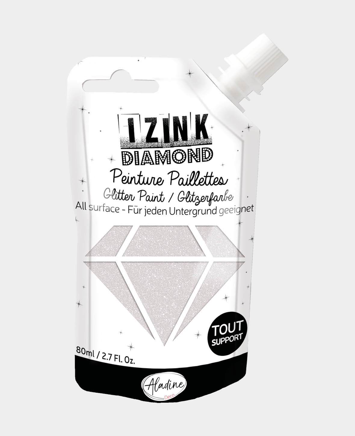 IZINK Diamond Glitzerfarbe, Perlmutt, 80 ml, 1 Stk.