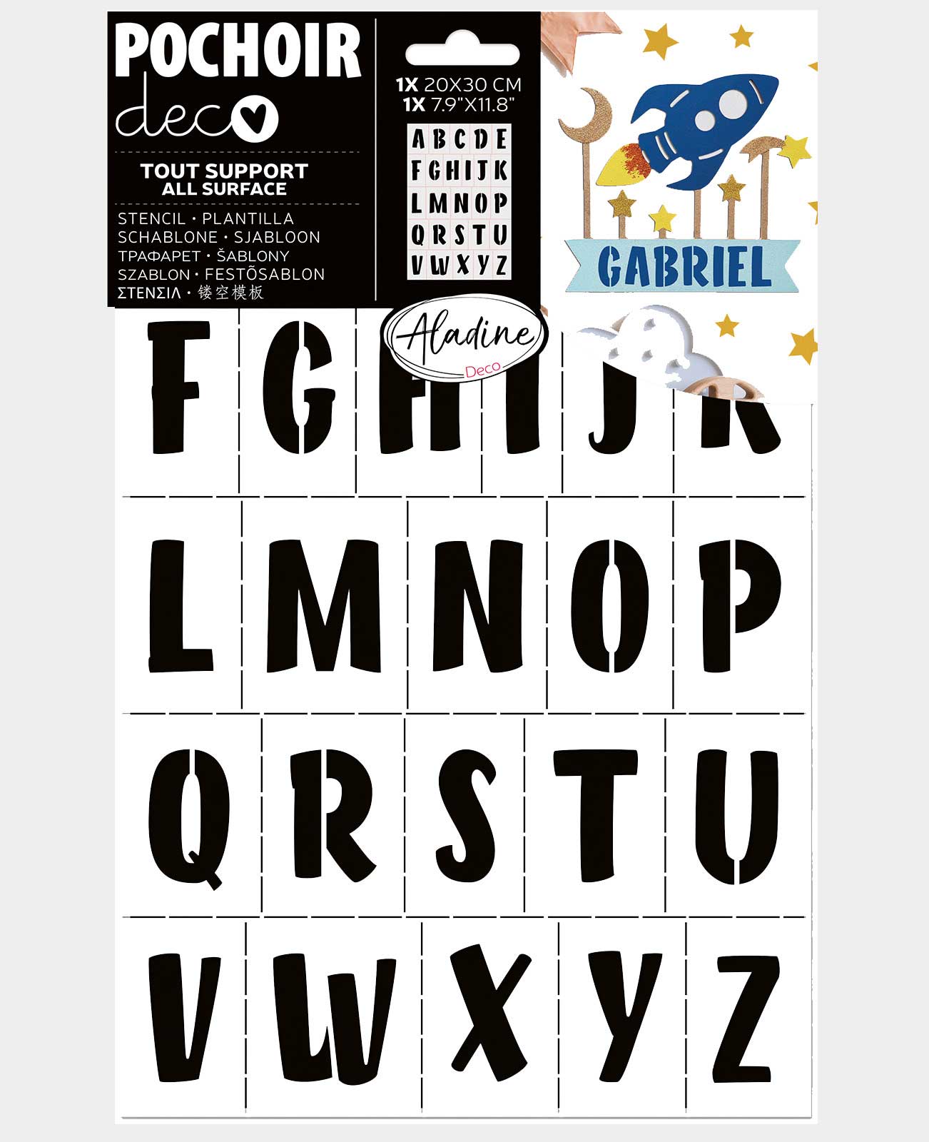 Schablone Alphabet 2
