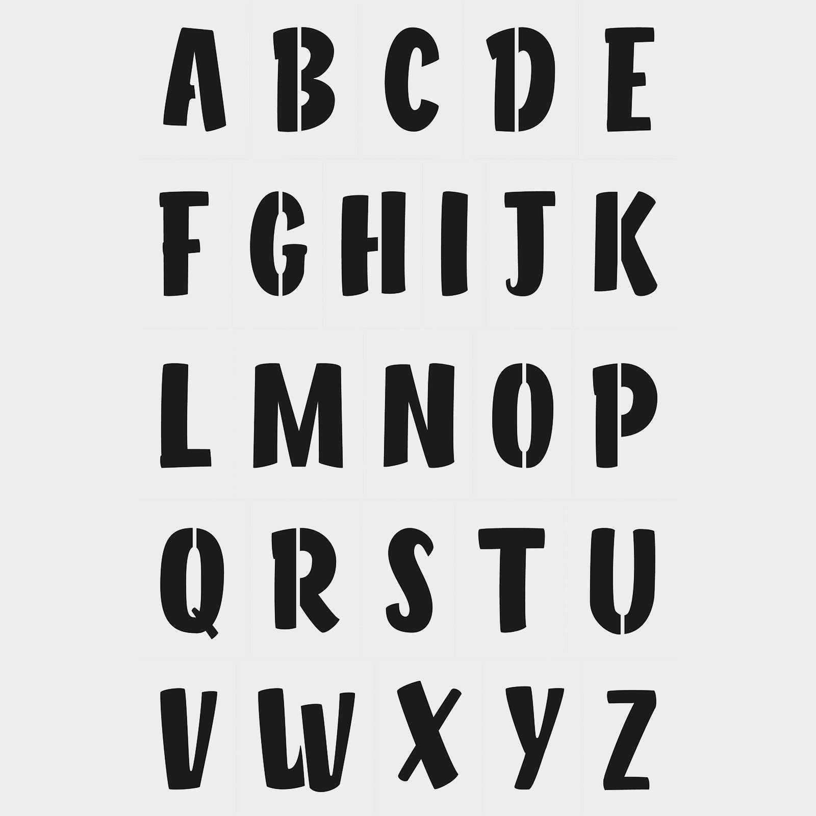 Schablone Alphabet 2