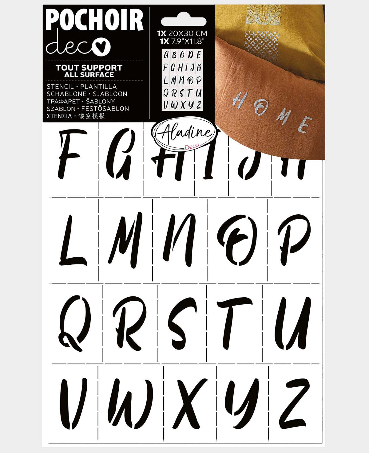 Schablone Alphabet 3