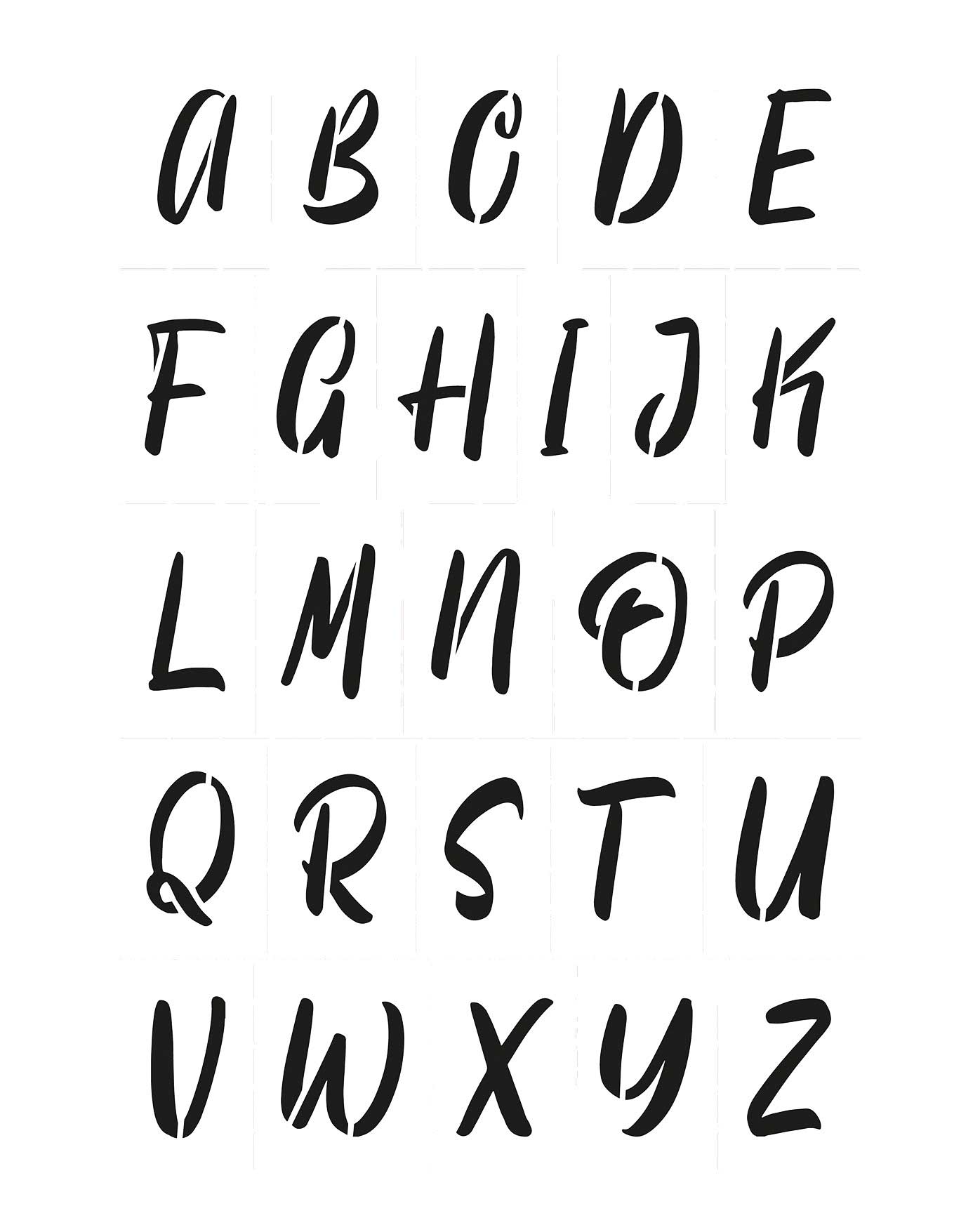 Schablone Alphabet 3