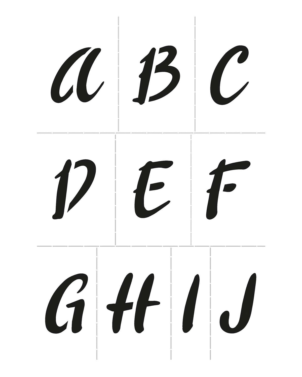 Pochoir Alphabet L, 3 pièces