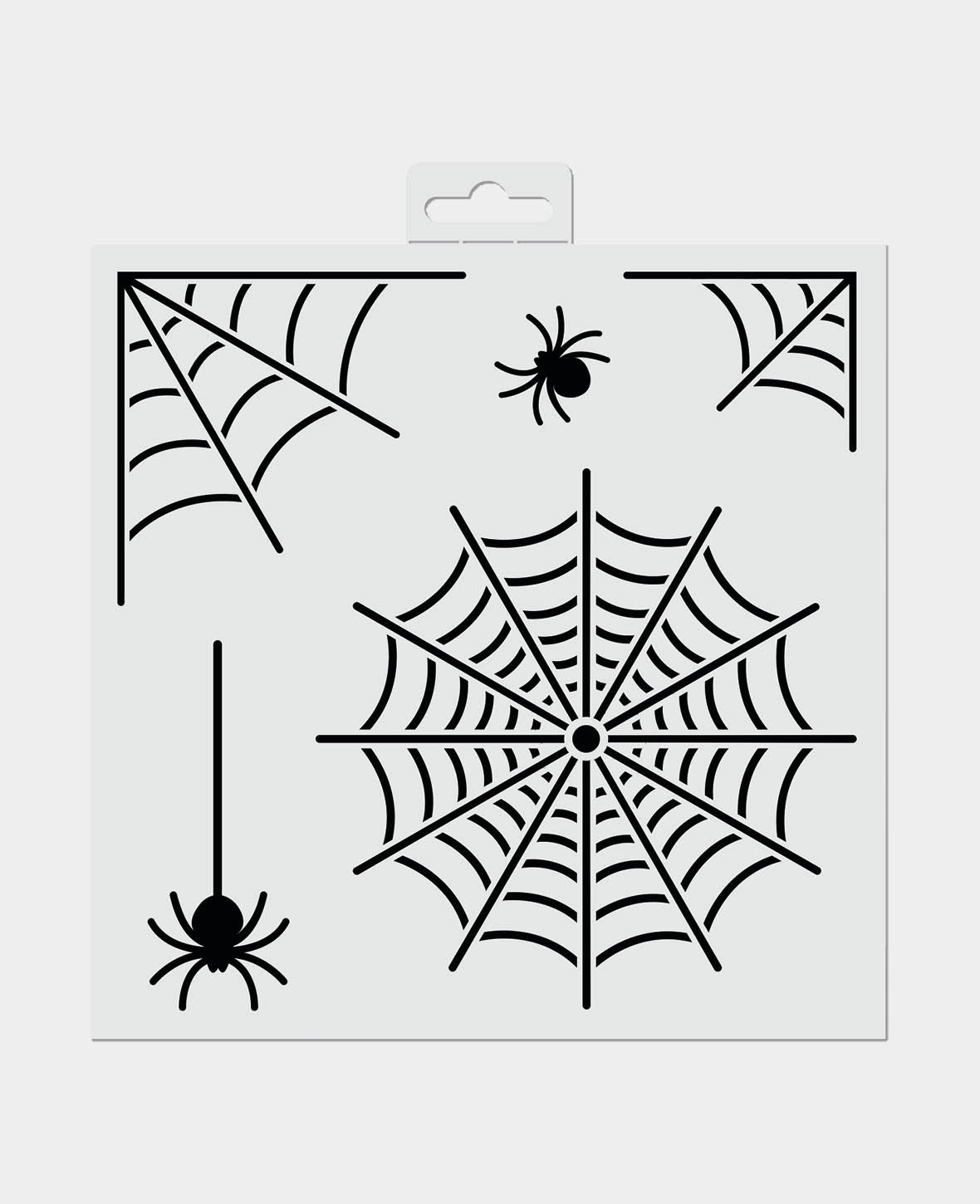 Pochoir toile d'araignée, 20 x 0.1 x 20 cm, Blanc, 1 pc.