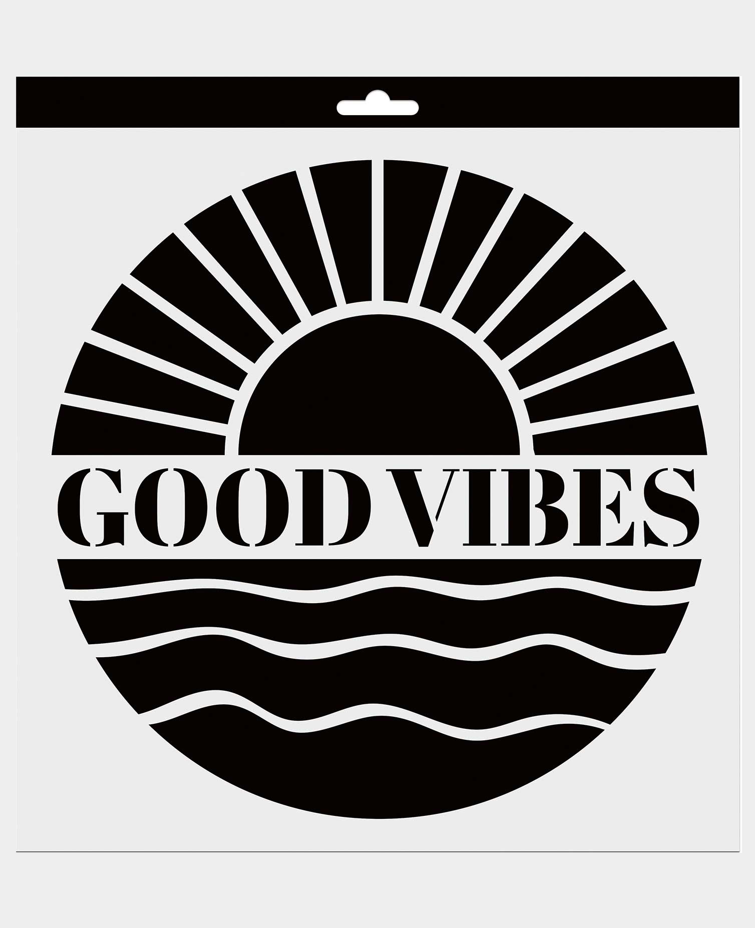 Pochoir Good Vibes, 28x28cm