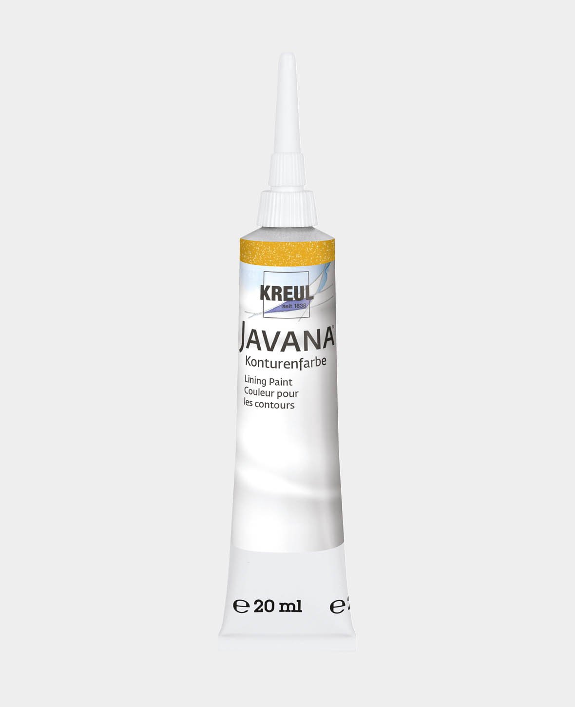 KREUL Javana Peinture pour contours effet nacré, or Tube de 20 ml