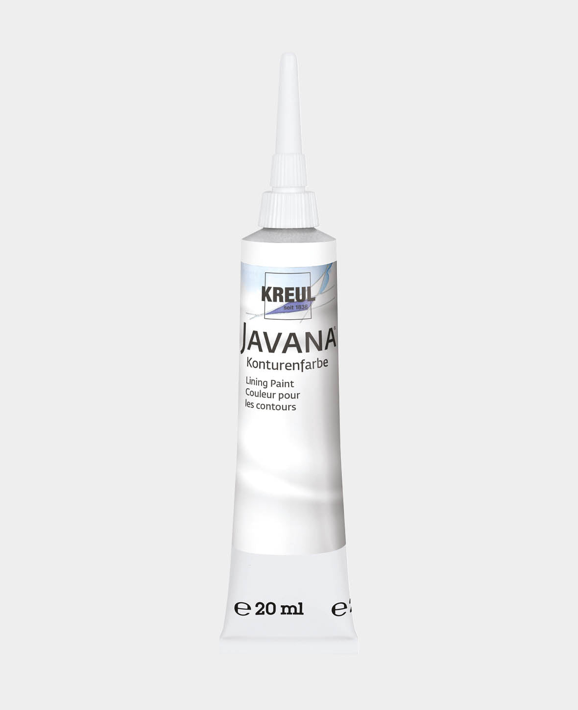 KREUL Javana Peinture de contour, blanc, tube de 20 ml