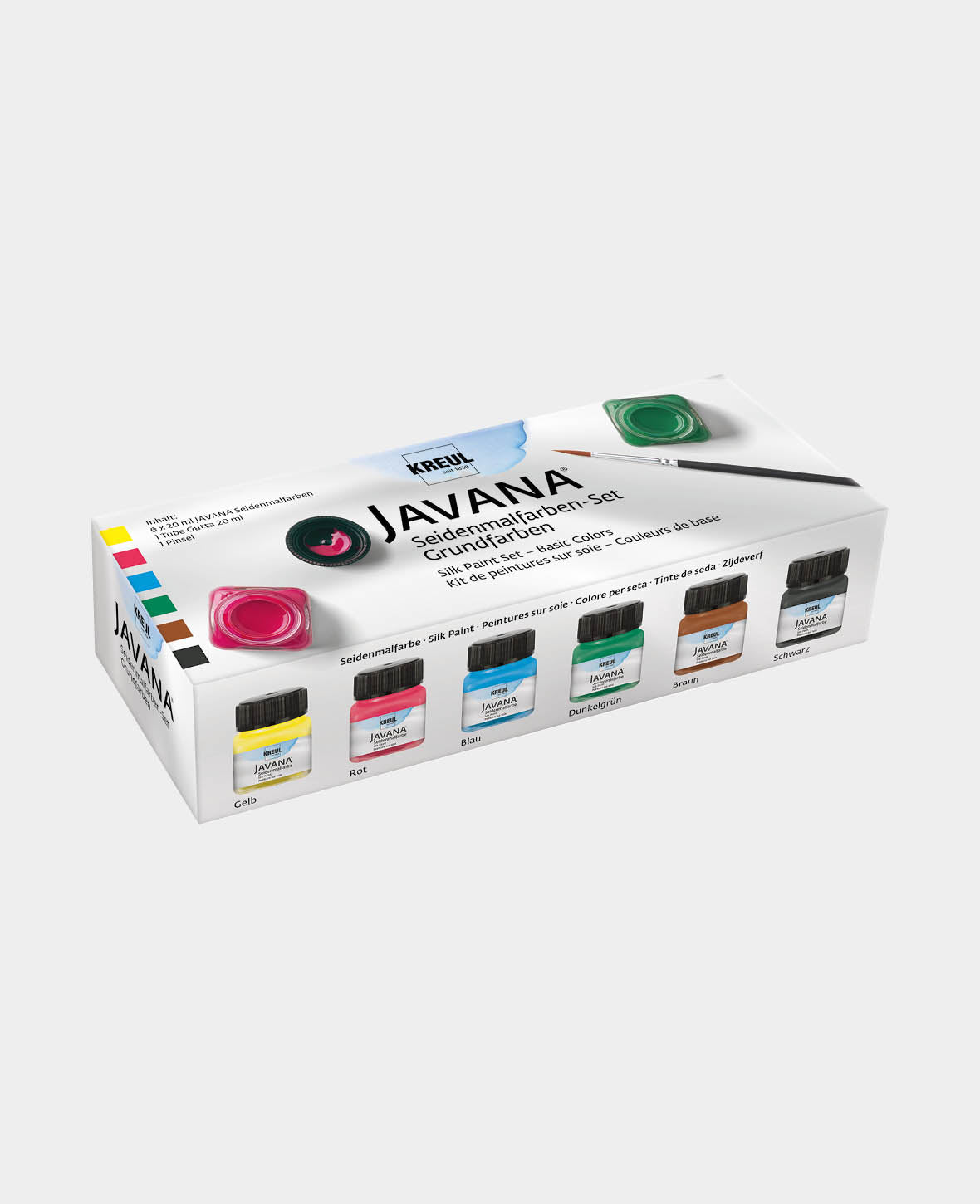 KREUL Javana Silk Paint Set Basic Colours 6 x 20 ml