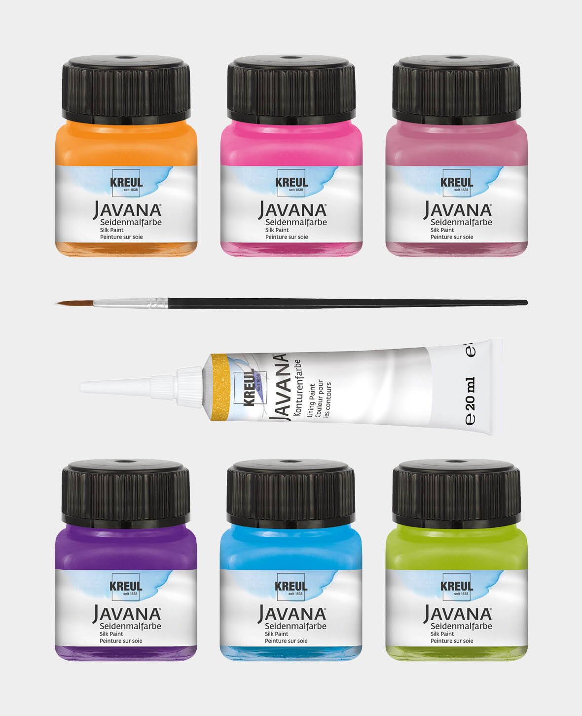 KREUL Javana Silk Paint Set Trend Colours 6 x 20 ml