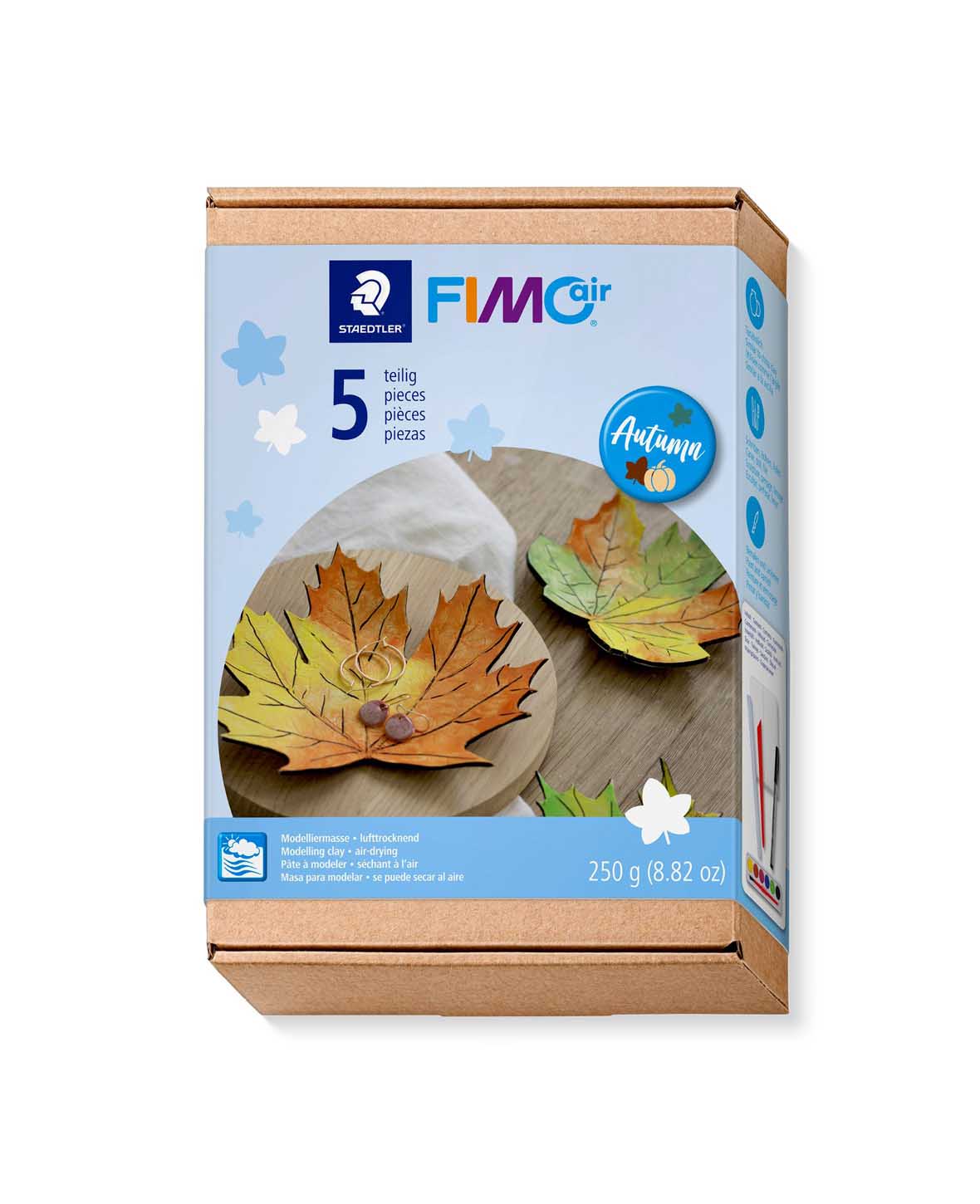 Set FIMOair Feuilles d'automne, 5 pièces.