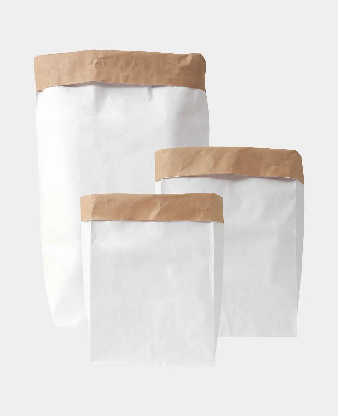 Paperbags 3er Set, Blanco