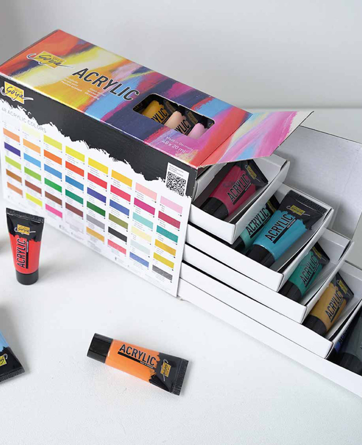 48-piece SOLO GOYA Acrylic Tubes set, 20 ml