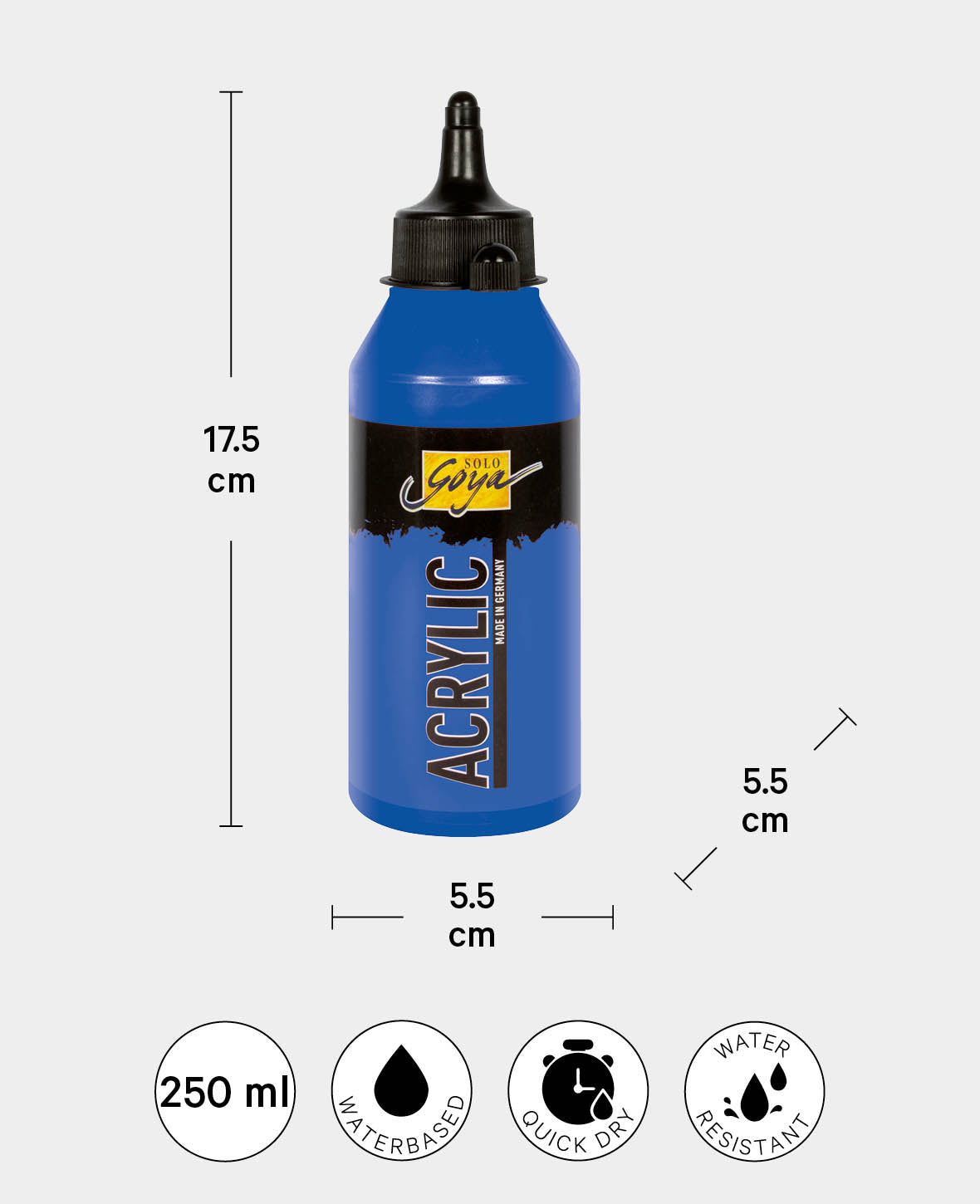 SOLO GOYA Acrylfarbe, Primärblau, 250 ml