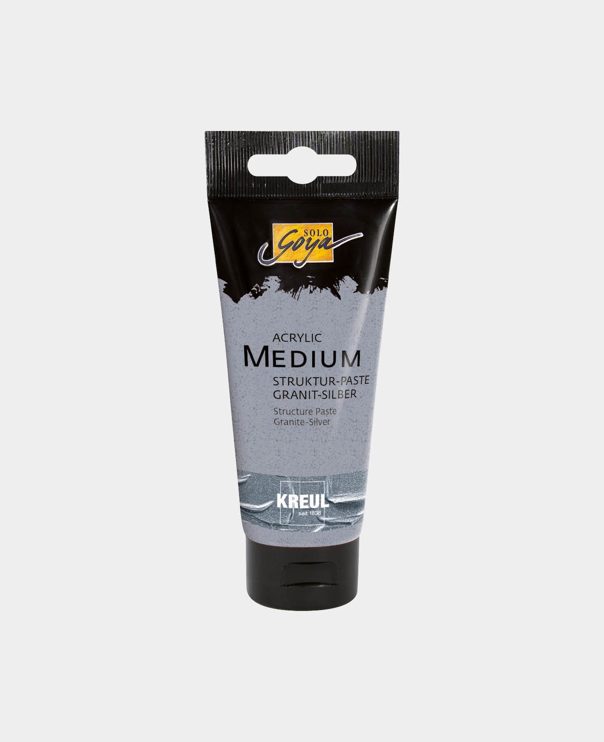 SOLO GOYA Acrylic Medium Struktur-Paste Granit-Silber 100 ml Tube