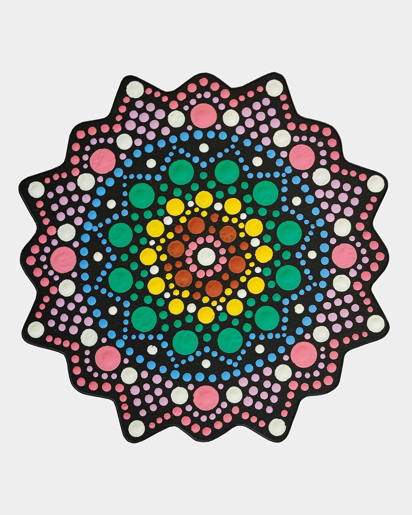 Forme et pochoir MDF pour dot painting 10 cm, 2