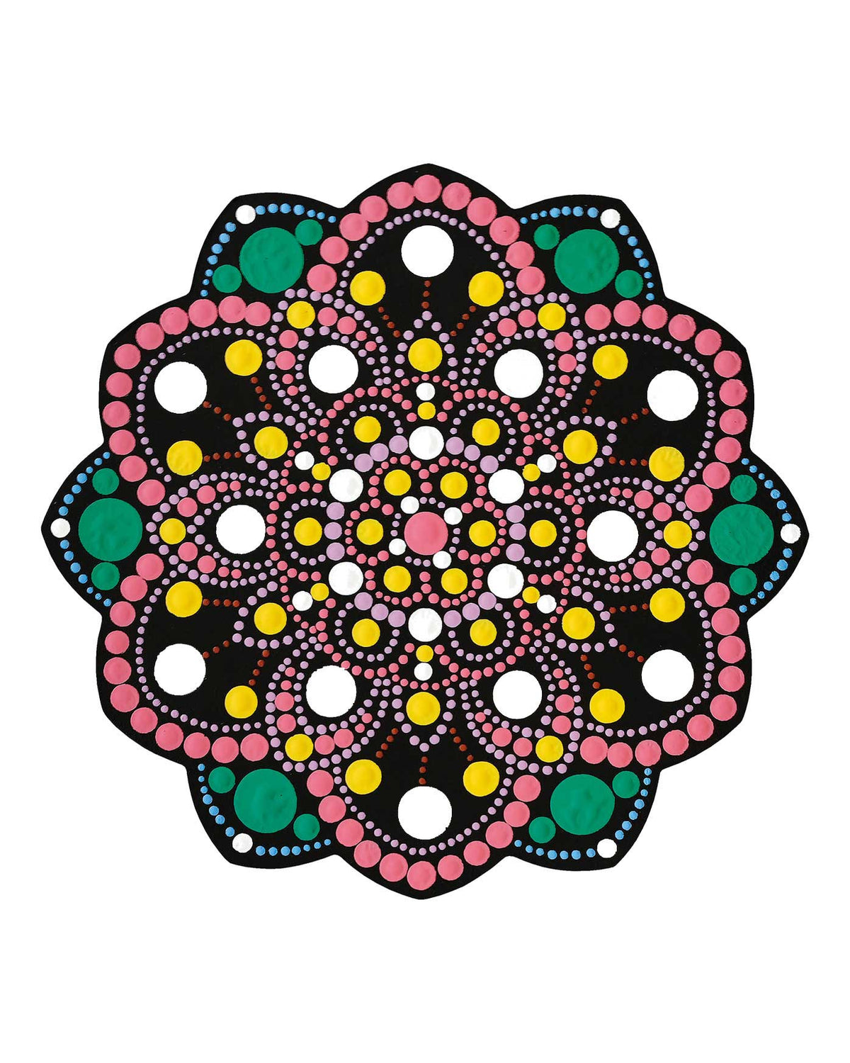 Dot painting MDF Form u.Schablone 20cm, 2