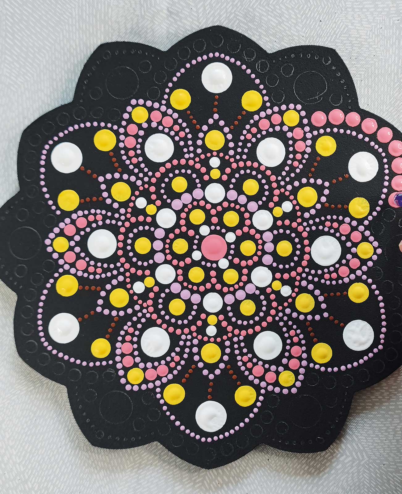 Dot painting MDF Form u.Schablone 20cm, 2