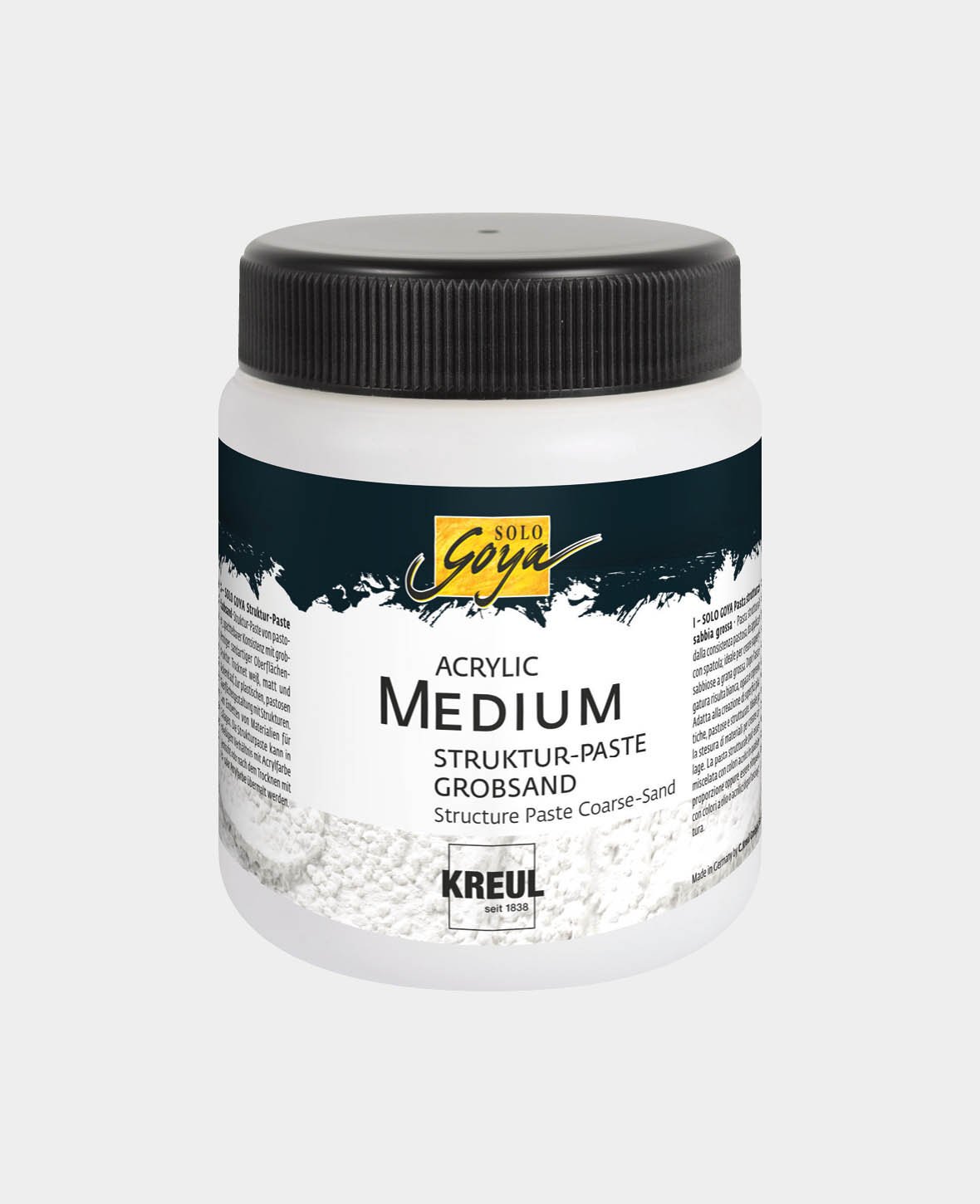 SOLO GOYA Acrylique Medium Pâte de structure Sable gros grain 250 ml