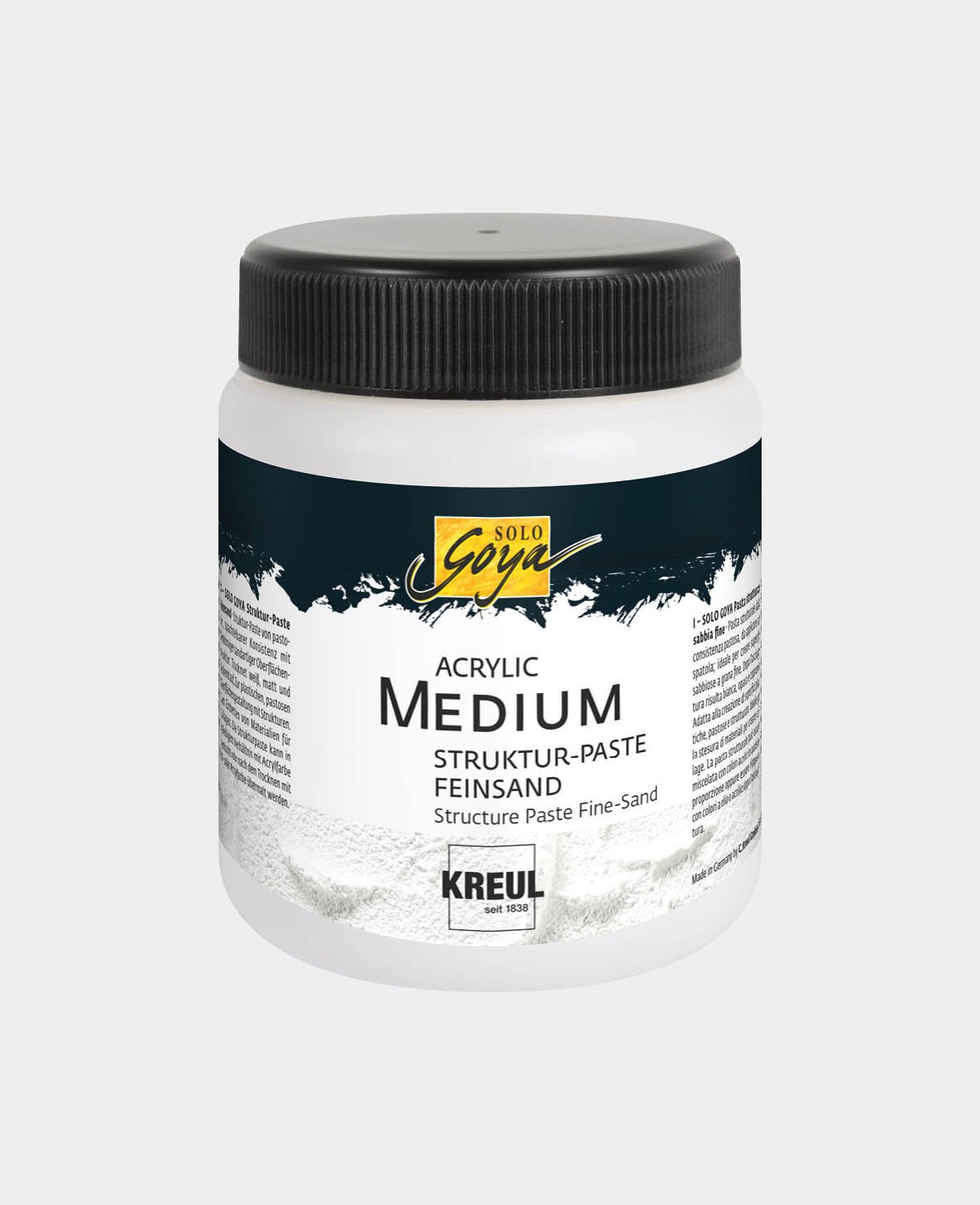 SOLO GOYA Acrylic Medium Struktur-Paste Feinsand 250 ml