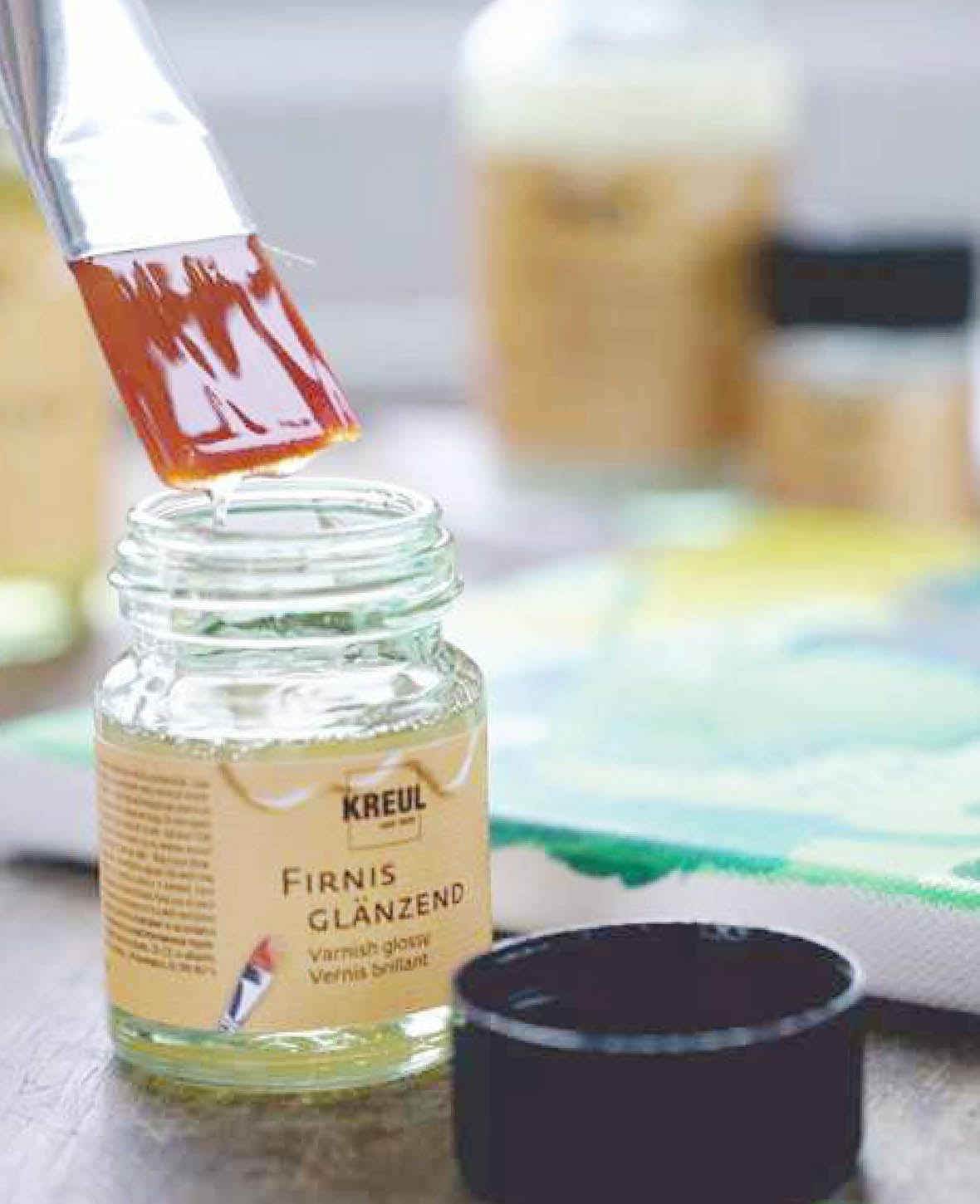 Firnis glänzend, Kunstharzbasis, Transparent, 50 ml