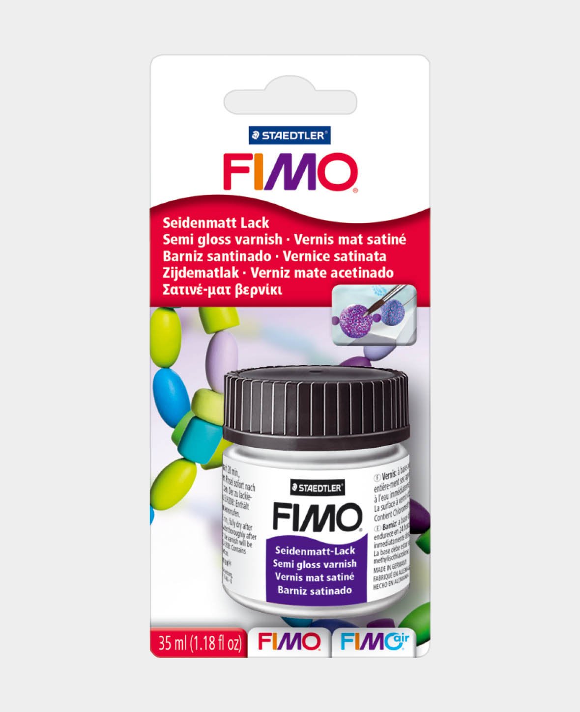 FIMO® Seidenmatt-Lack, trocknet transparent, 35 ml