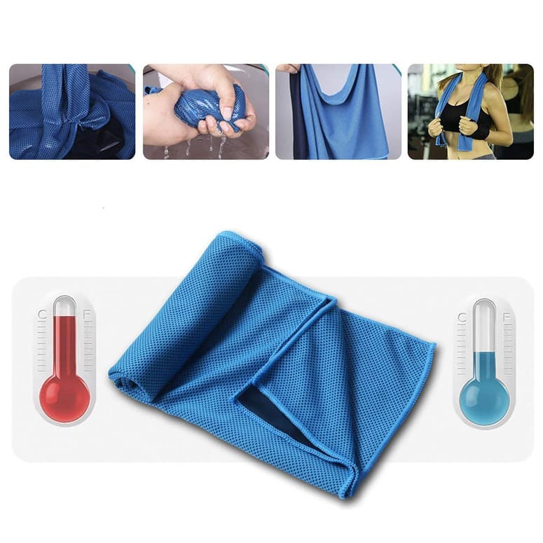 (87x28cm) Serviette de sport rafraîchissante pour l'entraînement/le yoga