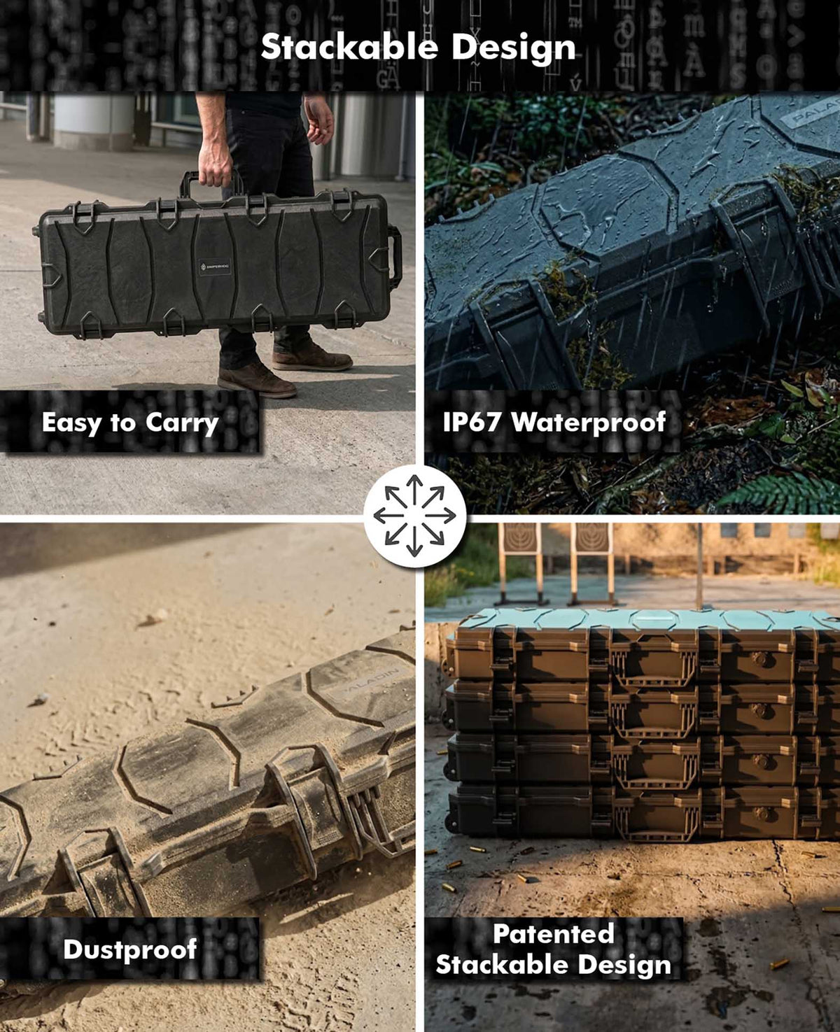 Paladin Rifle Case Waffenkoffer, schwarz, 100 x 36.6 x 15.5 cm