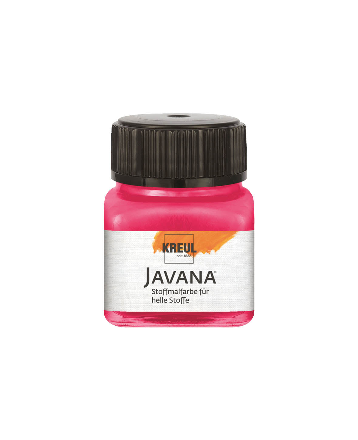 KREUL Javana Stoffmalfarbe für helle Stoffe, Leuchtrot, 20 ml