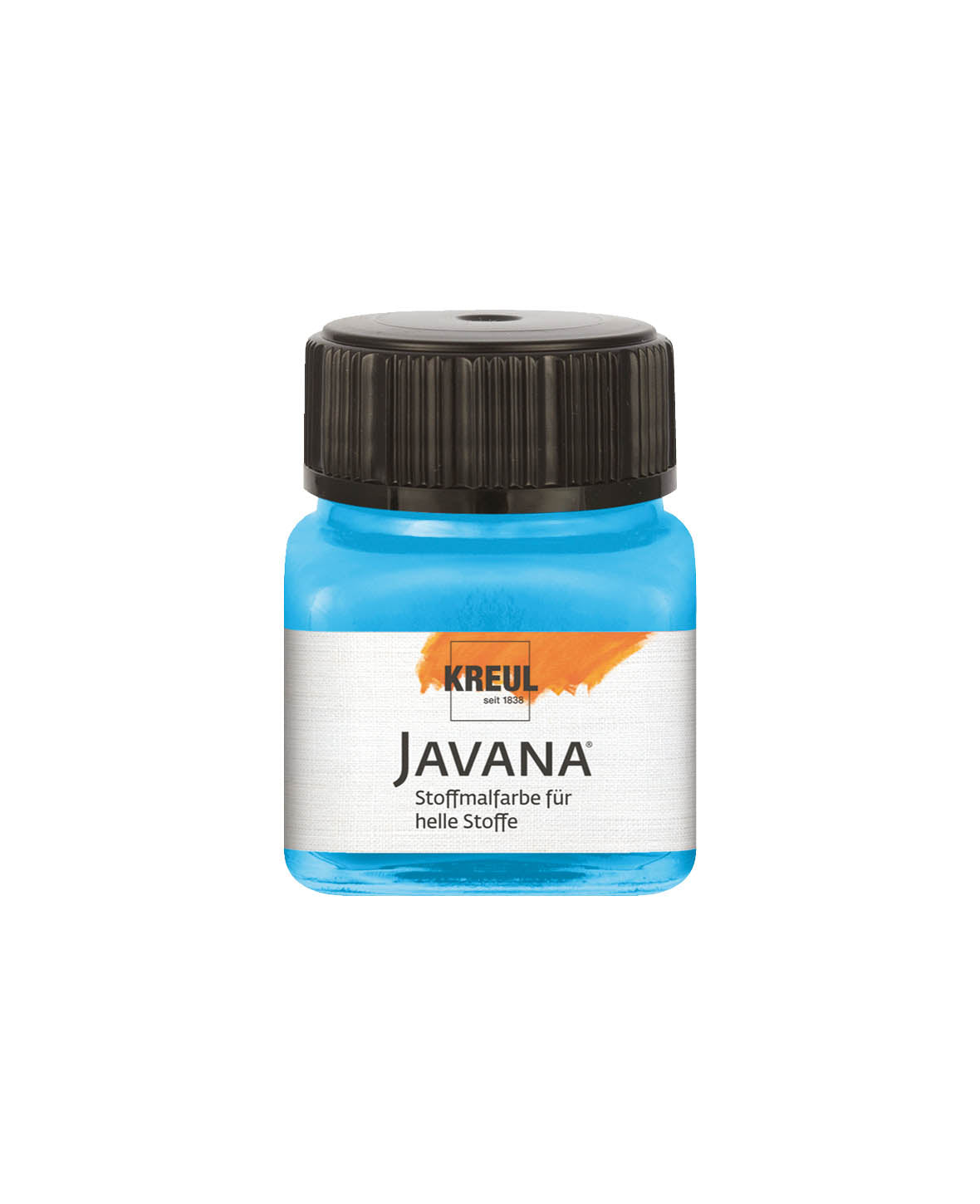 KREUL Javana Stoffmalfarbe für helle Stoffe, Leuchtblau, 20 ml