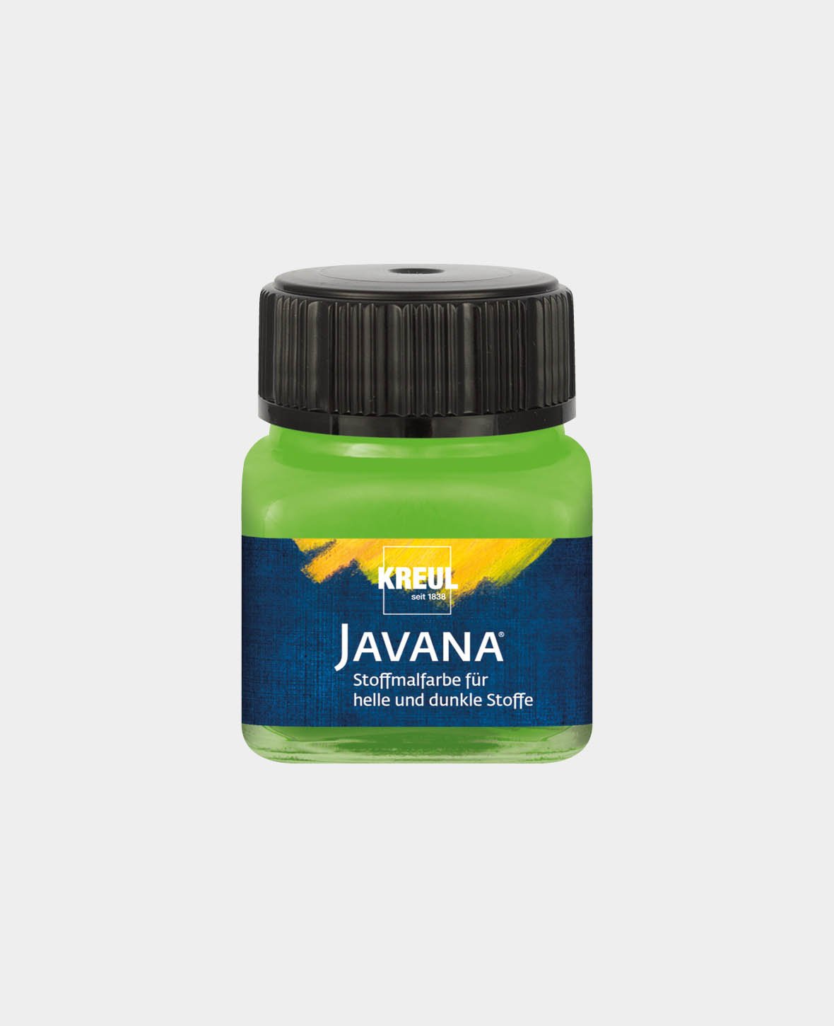 KREUL Javana Stoffmalfarbe für helle und dunkle Stoffe Blattgrün 20 ml