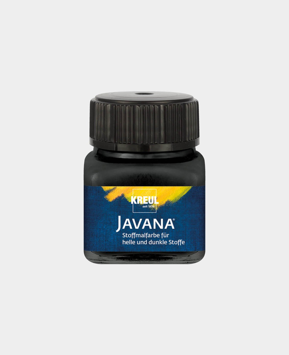 KREUL Javana Stoffmalfarbe für helle und dunkle Stoffe Schwarz 20 ml