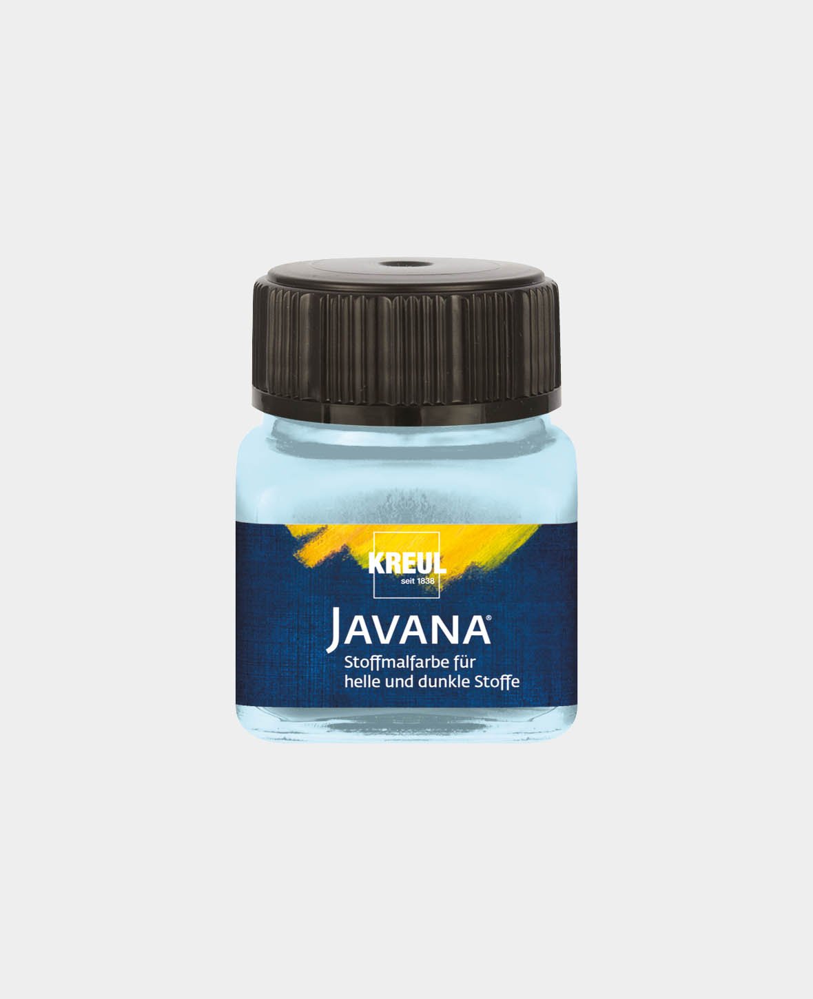 KREUL Javana Stoffmalfarbe für helle und dunkle Stoffe Eisblau 20 ml