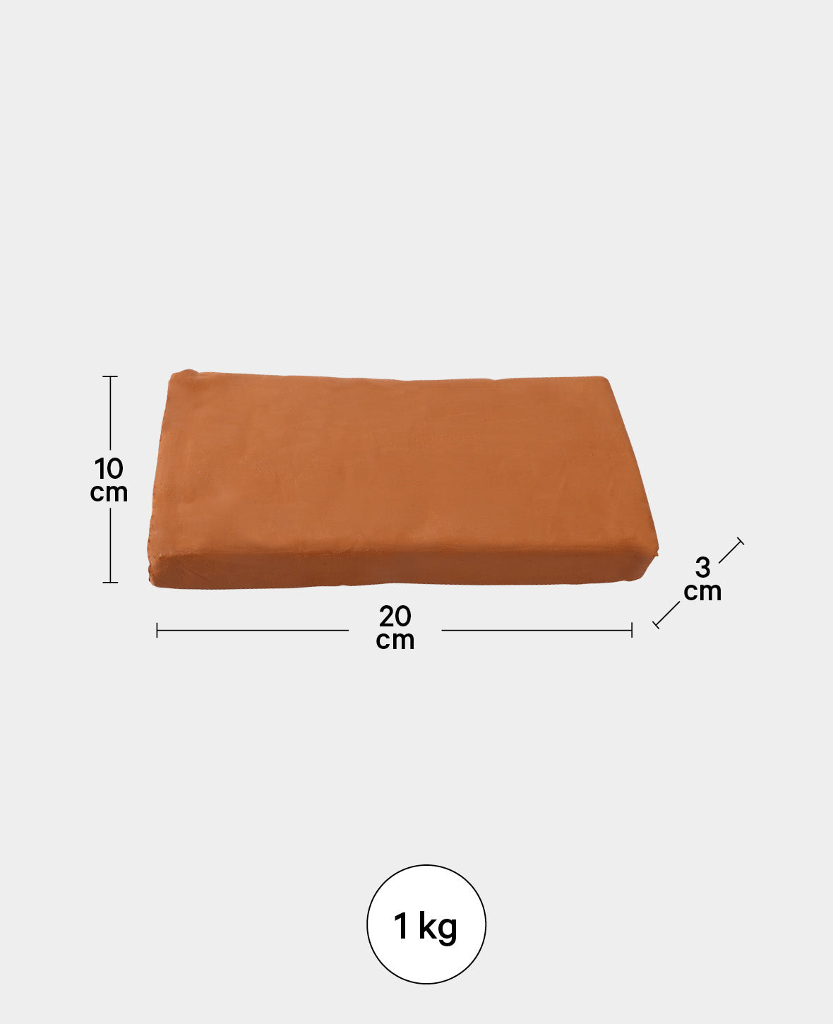 SIO-2 PLUS® Argile terre cuite, 1 kg, marron, 1 pc.