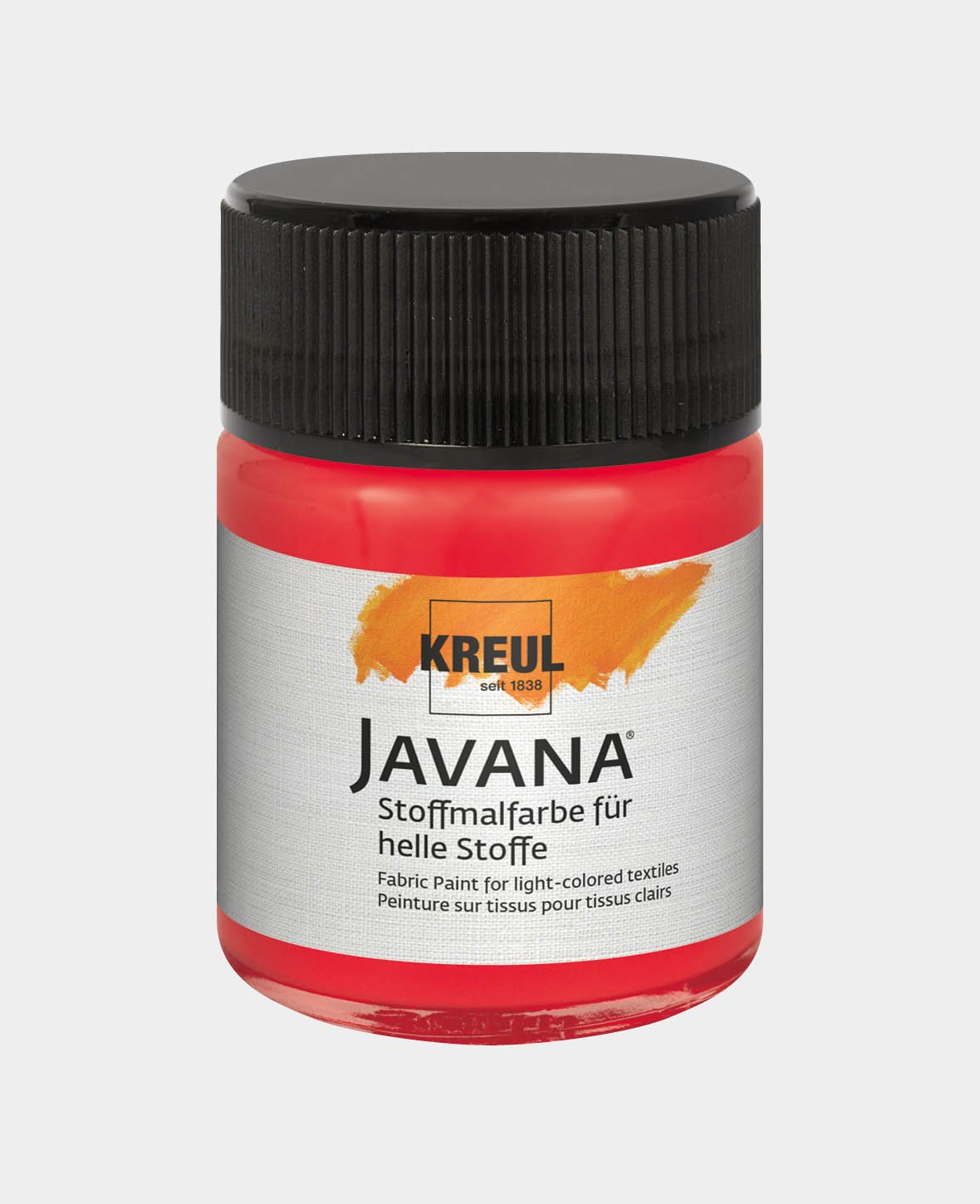 KREUL Javana Stoffmalfarbe für helle Stoffe Hellrot 50 ml
