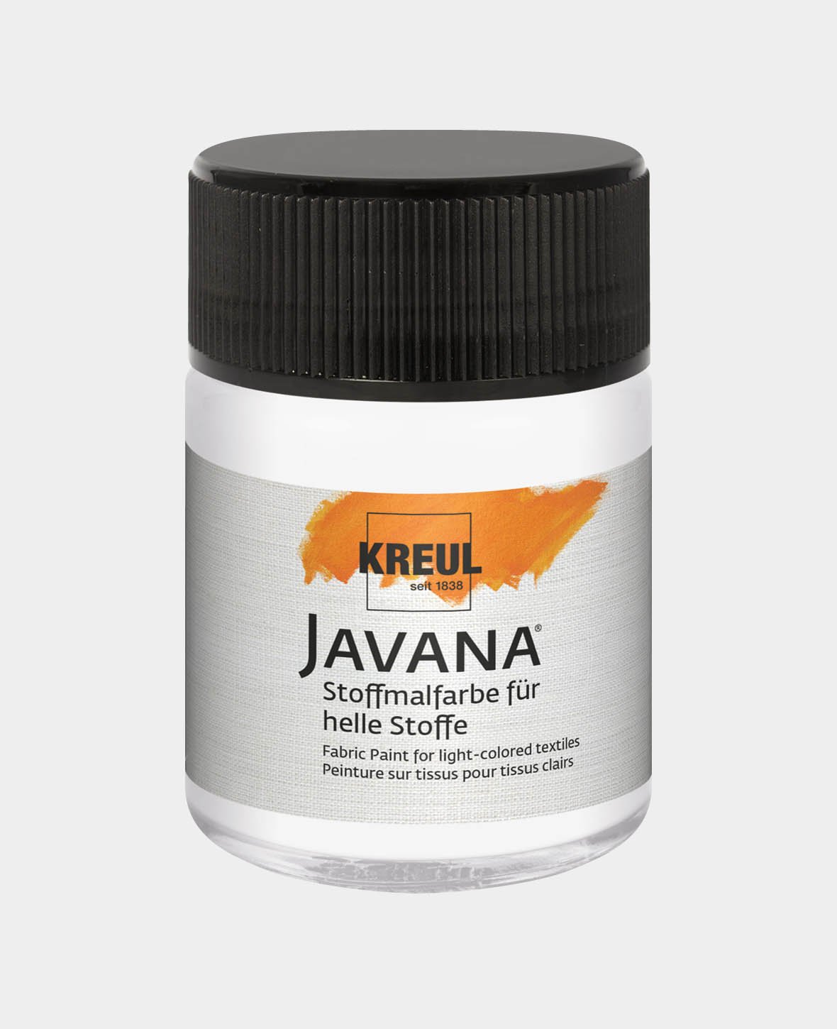 Peinture textile KREUL Javana pour tissus clairs Blanc 50 ml