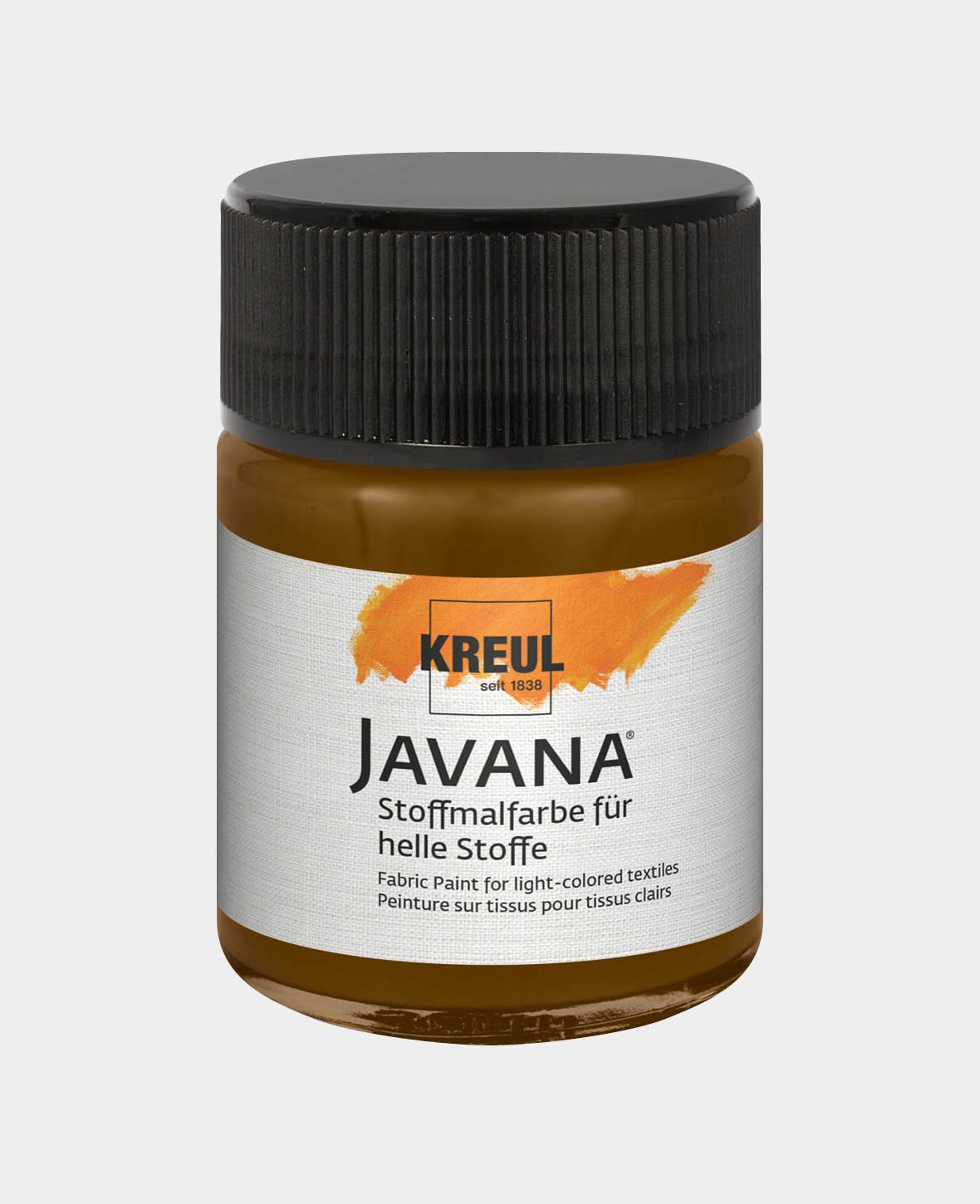 KREUL Javana Stoffmalfarbe für helle Stoffe Dunkelbraun 50 ml