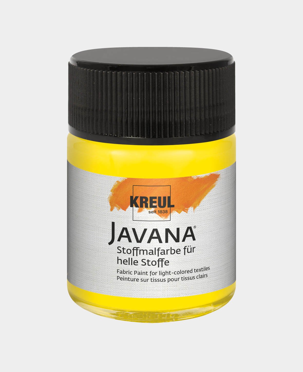Peinture textile KREUL Javana pour tissus clairs Jaune vif 50 ml