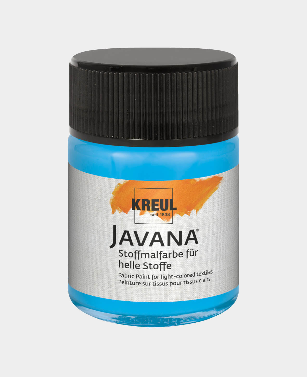 KREUL Javana Stoffmalfarbe für helle Stoffe Leuchtblau 50 ml