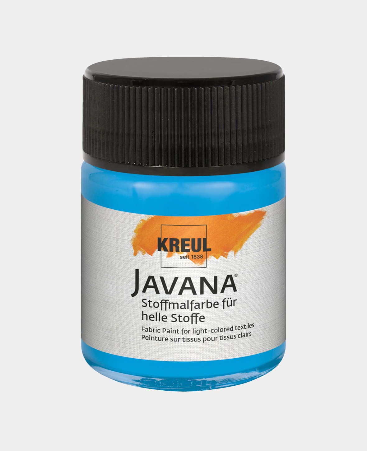 KREUL Javana Stoffmalfarbe für helle Stoffe Azurblau 50 ml