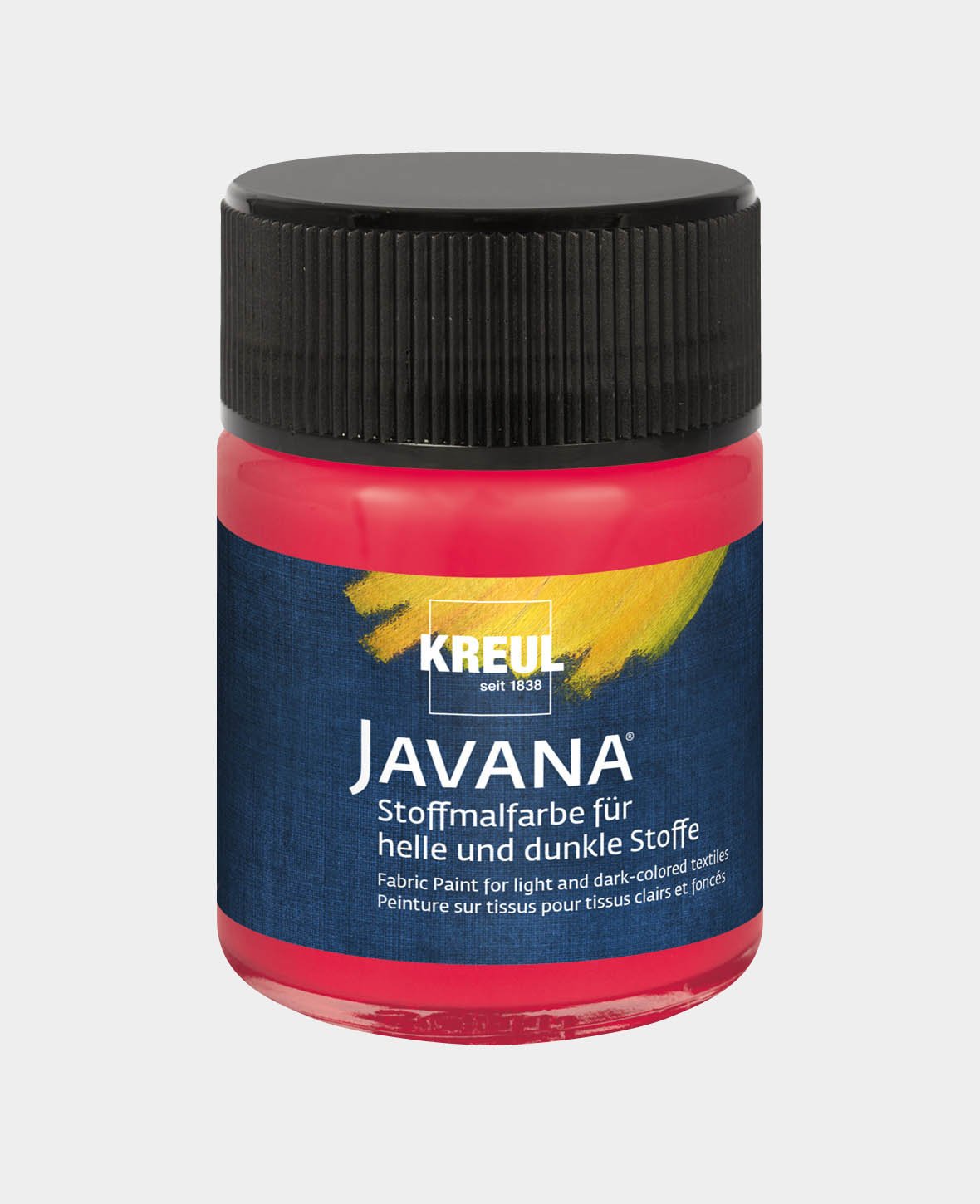 KREUL Javana Stoffmalfarbe für helle und dunkle Stoffe Cherry 50 ml