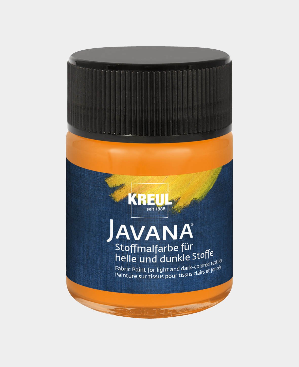 KREUL Javana Stoffmalfarbe für helle und dunkle Stoffe Orange 50 ml