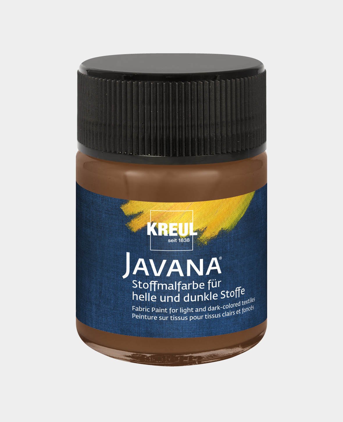 KREUL Javana Stoffmalfarbe für helle und dunkle Stoffe Rehbraun 50 ml