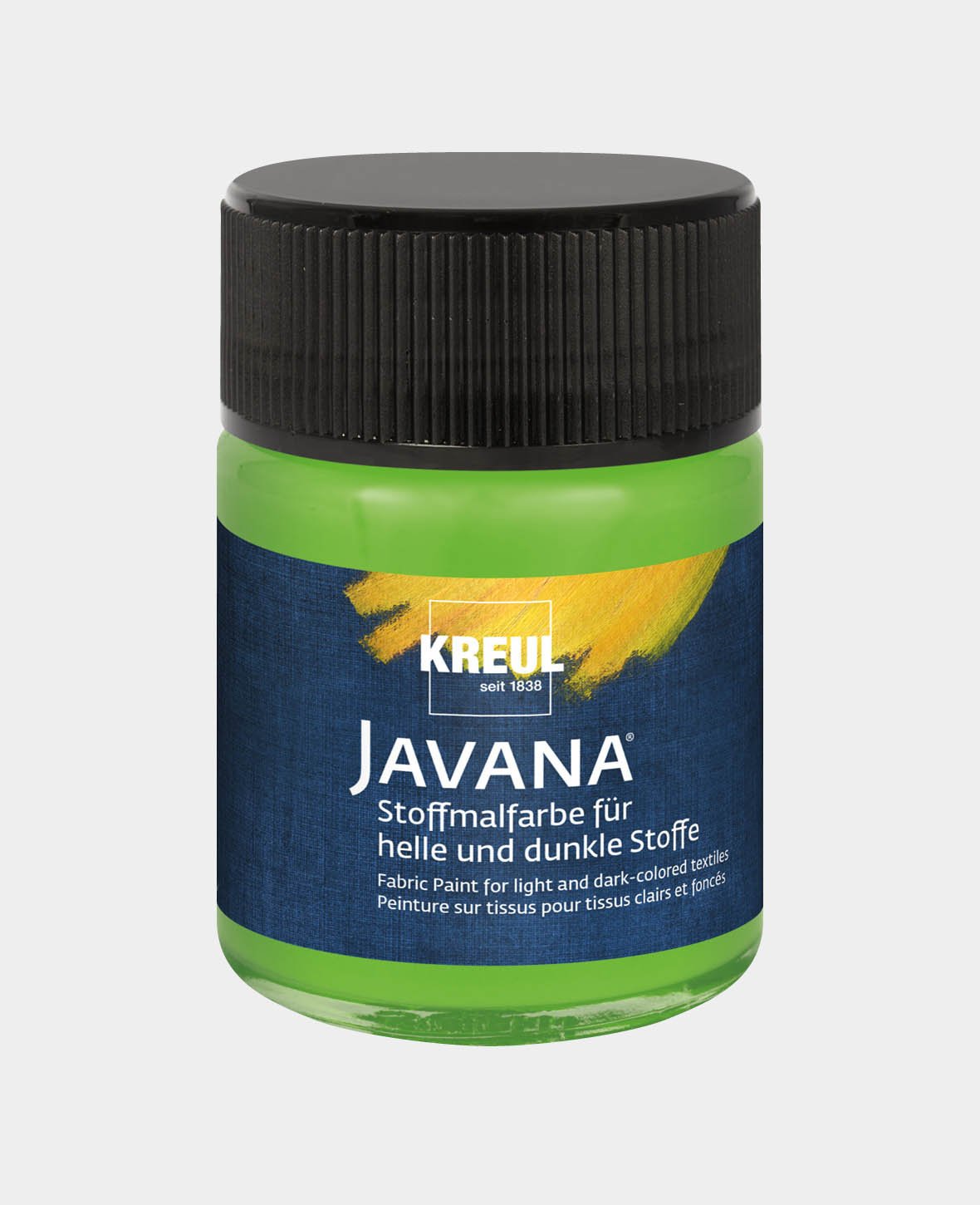 KREUL Javana Stoffmalfarbe für helle und dunkle Stoffe Blattgrün 50 ml