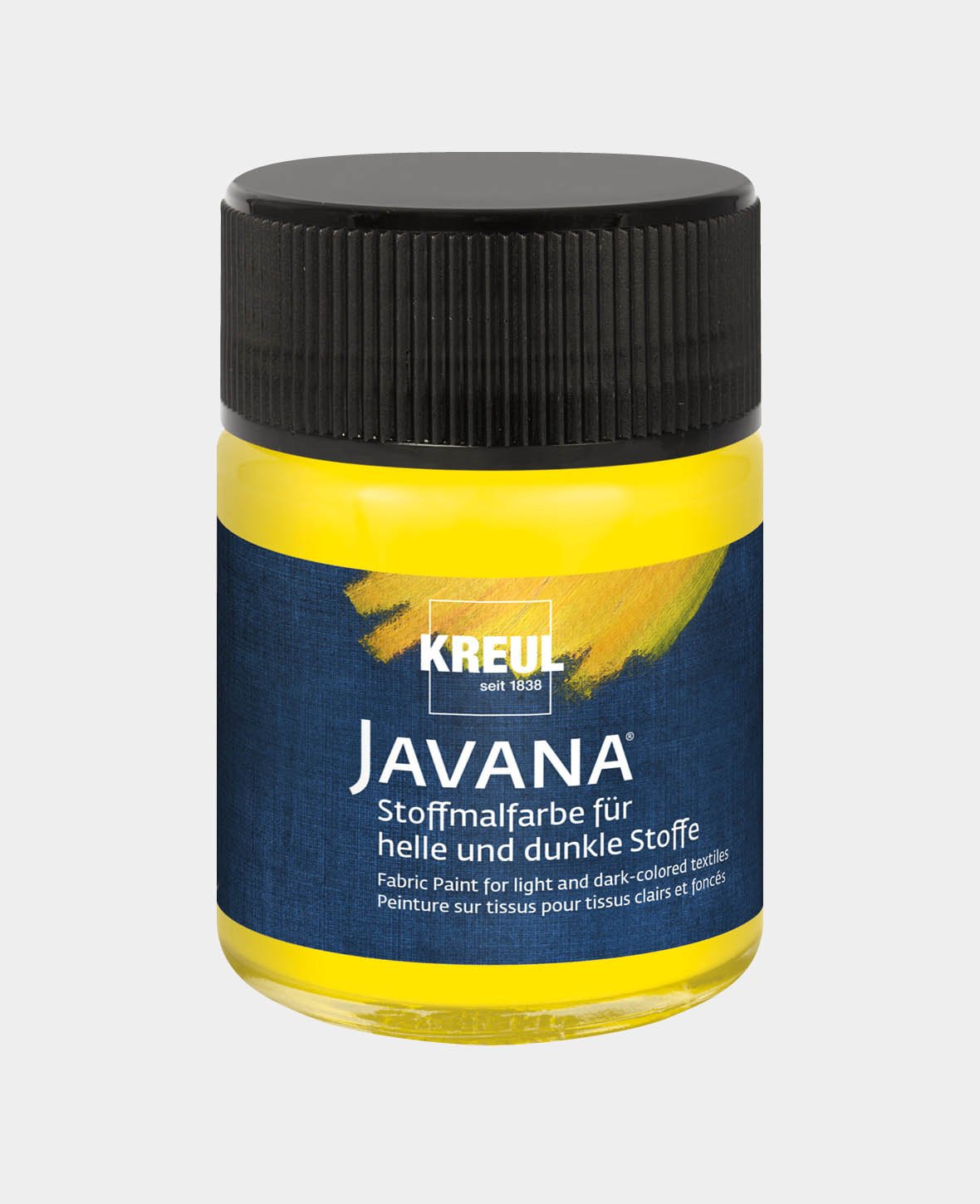 KREUL Javana Stoffmalfarbe für helle und dunkle Stoffe Gelb 50 ml