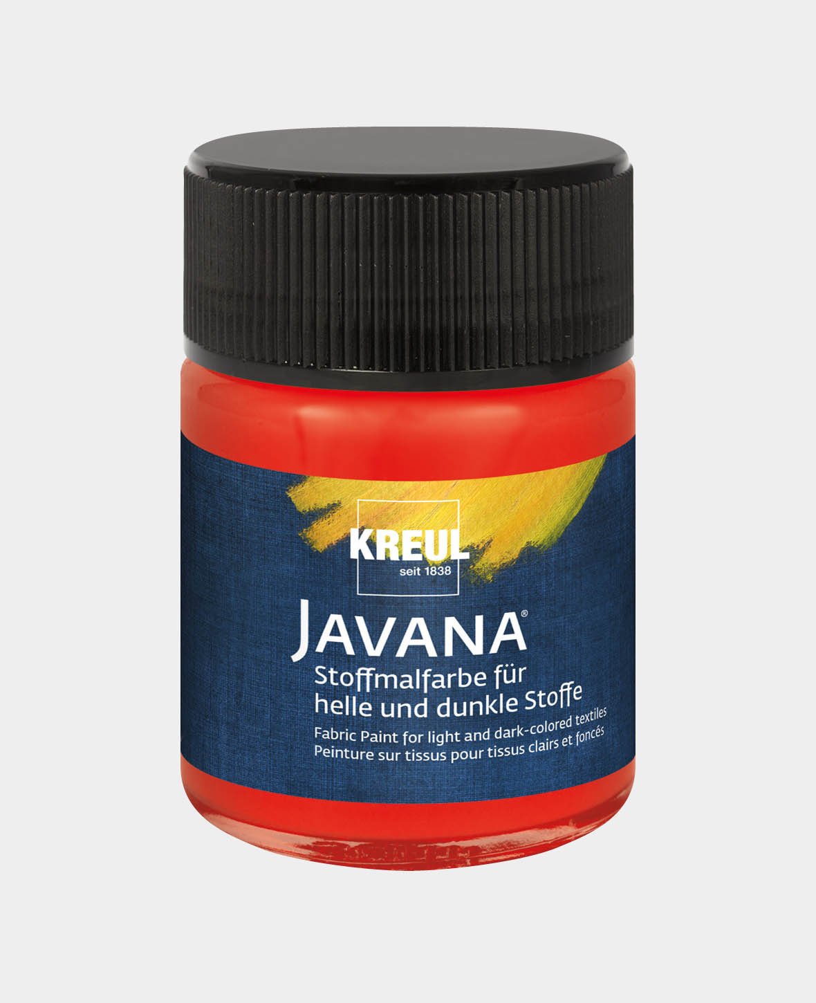 KREUL Javana Stoffmalfarbe für helle und dunkle Stoffe Rot 50 ml