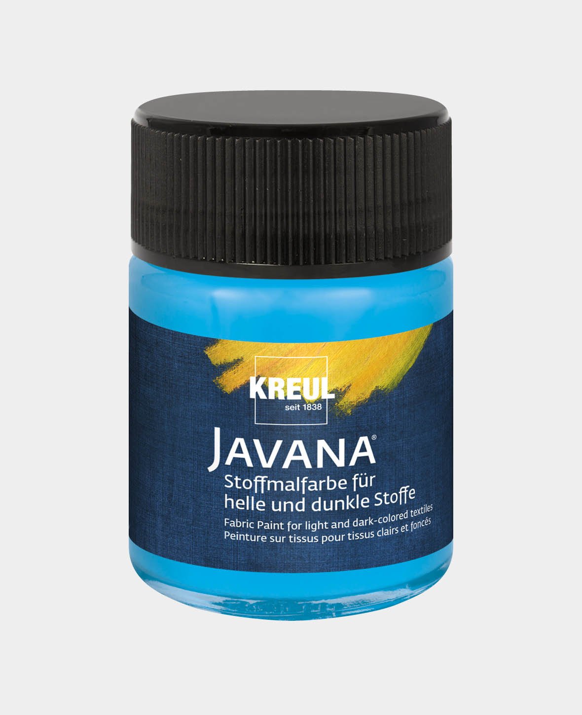 KREUL Javana Peinture textile pour tissus clairs et foncés Bleu clair 50 ml